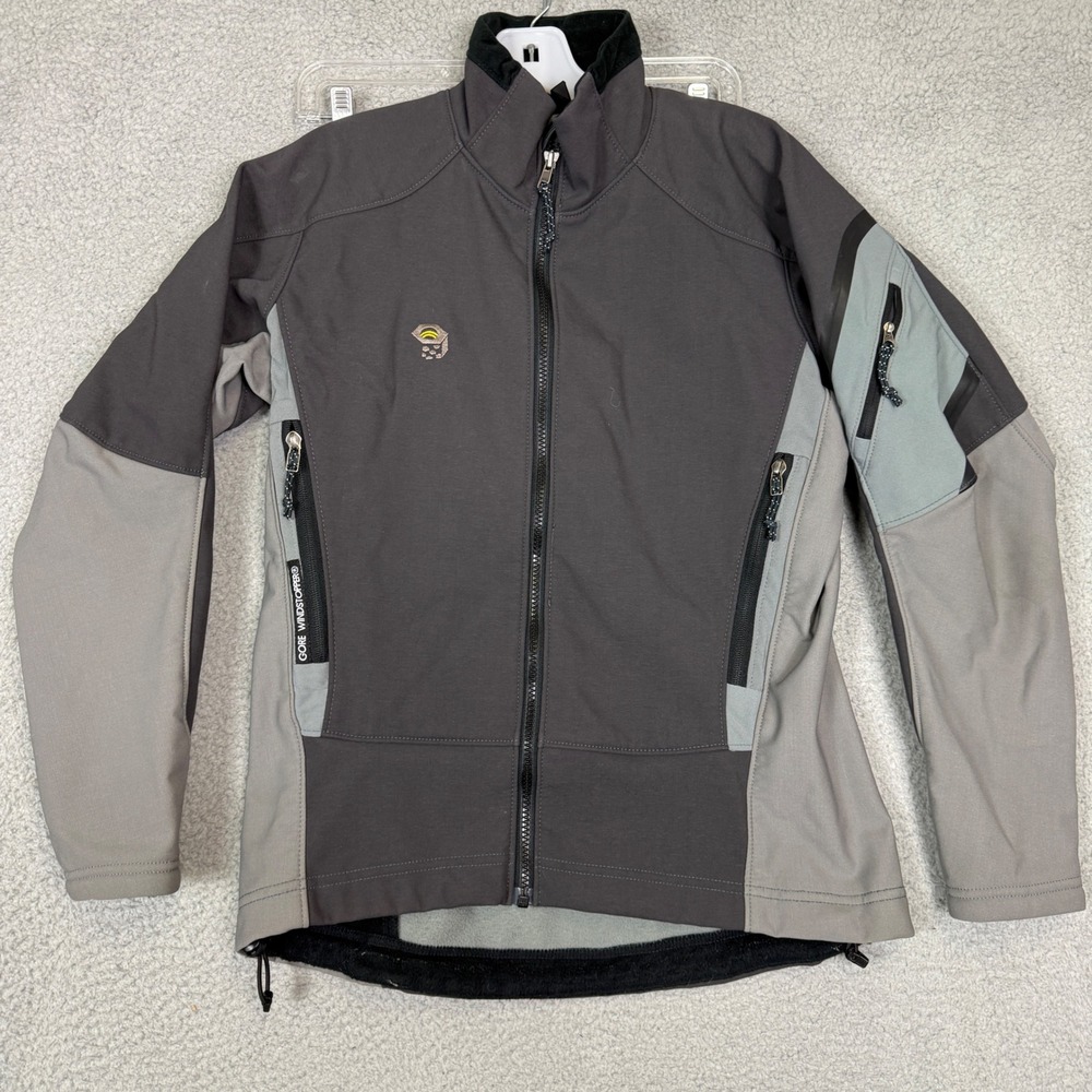 Mountain Hardwear Womens Gore Windstopper Softshell Jacket Grey Size 10 USA Made